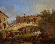 Jean-Baptiste marie pierre Village italien oil painting on canvas